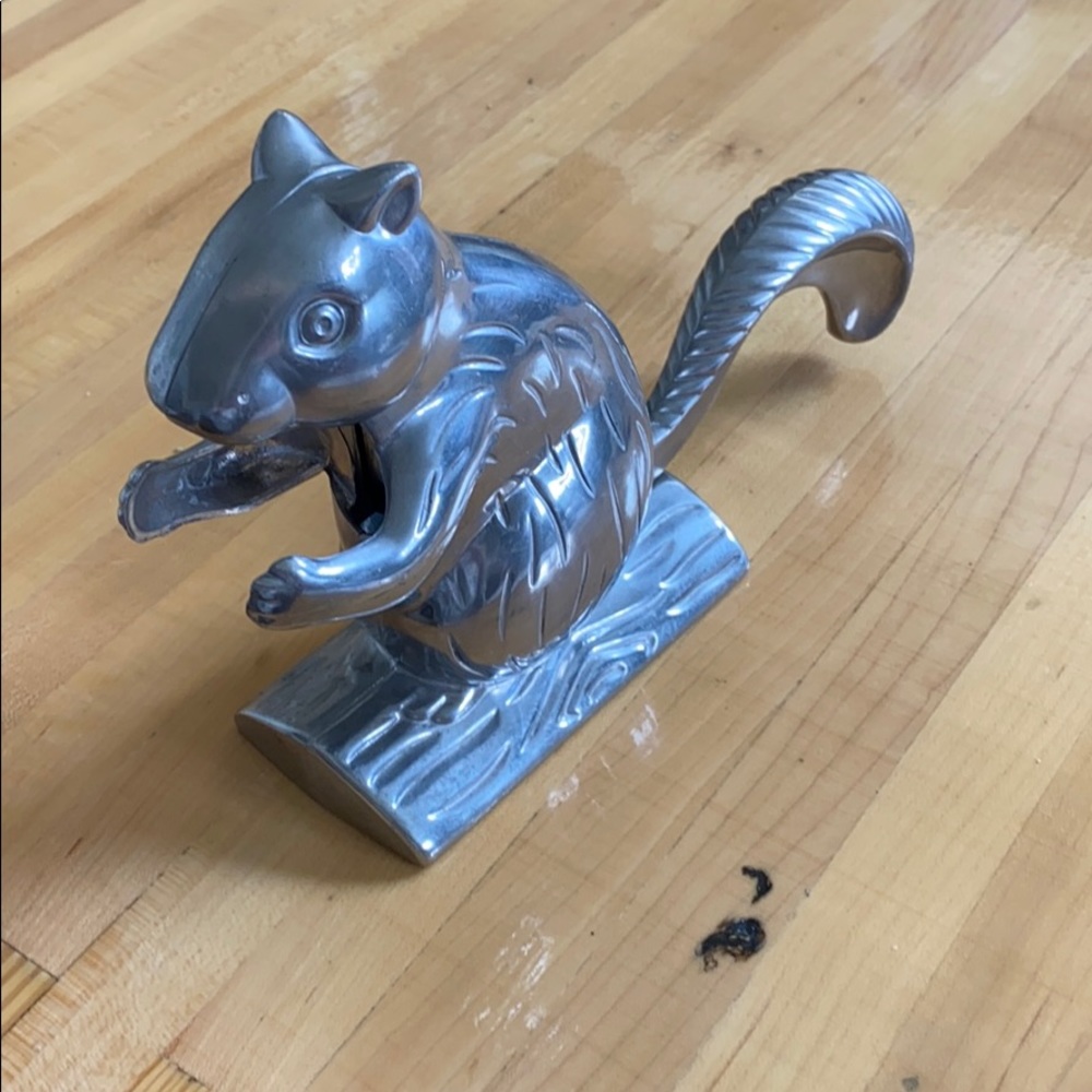 Vintage Silver Squirrel Nutcracker